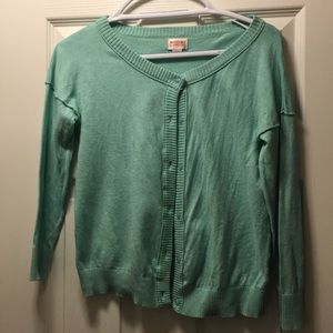 Mint green cardigan sweater